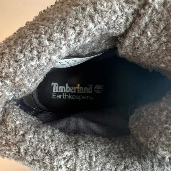 Women's Timberland Earthkeepers Amston Roll Top Black Boots Size 8 - Picture 11 of 11